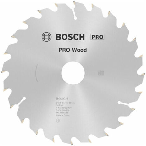Lame de scie circulaire Bosch Optiline Wood 184x2,6x30 24Z - 2608640610