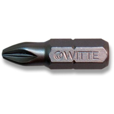 Guide d’embout Phillips en acier inoxydable 1/4" court (PH1x25)  WITTE 28501 (1/2)