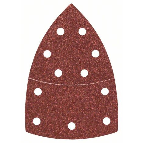 BOSCH 2609256A62 Feuilles abrasives pour ponceuse multi, set de 10 pièces