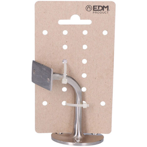 Support de garde-corps, laiton nickel mat, 3 vis  85591