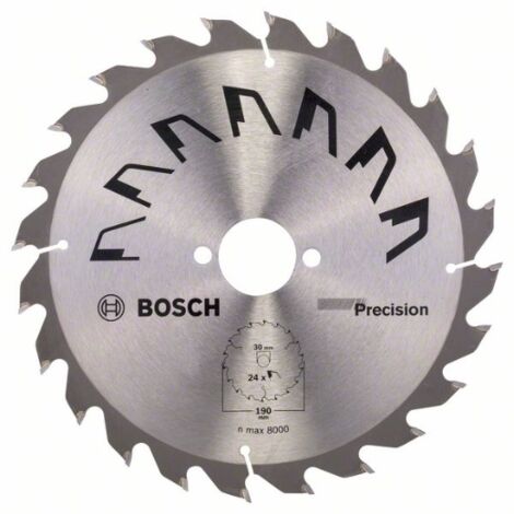 Bosch – Lame de scie circulaire Ø 190 mm – Alésage 30 mm – 24 dents pour coupe précise bois dur – 2609256869