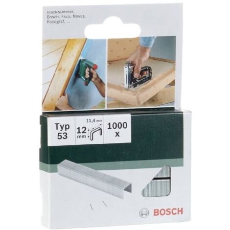 BOSCH 2609255822 AGRAFE 11,4 X 0,74 X 12 MM TYPE 53 LOT DE 1000