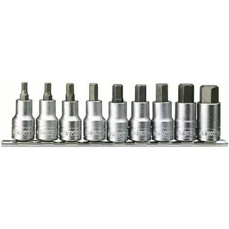 Jeu de clés à six pans creuses, 1/2, M1212, 9 pièces TENGTOOLS 19070101 (1/2)