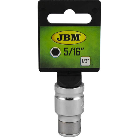 ADAPTATEUR DE TÊTE HEXAGONALE. 1/2 "x8 mm. - Chromage  JBM13247 (1/2)