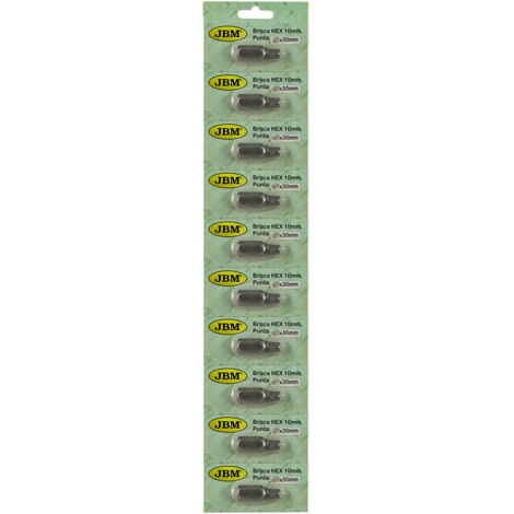 Embout de tournevis hexagonal (Ø 12 mm. - bouche 30 mm.)  JBM10374 (1/2)