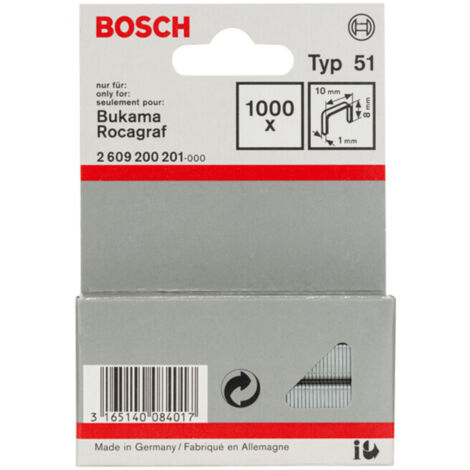 Pince type 51 : 100 x 10 x 8 mm : 1 000 pièces  BOSCH 2609200201