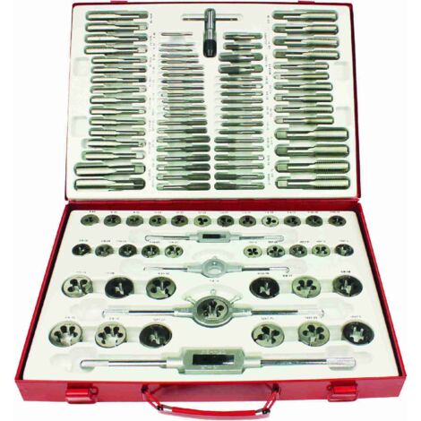 Mw Tools – Coffret de tarauds et filières 110 pcs – Acier tungstène – 70 tarauds à main – 35 filières – SKC110ETS (1/2)