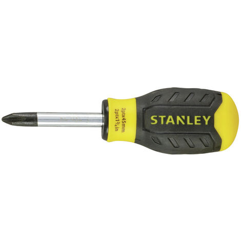 Tournevis Pozidriv STANLEY 100mm - Lot De 2, Jaune/Noir