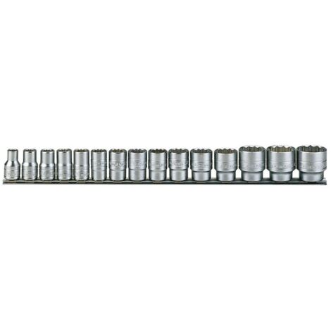 Jeu de clés à douille, 1/2 pouce, M1215AF, 15 pièces TENGTOOLS 28130201 (1/2)