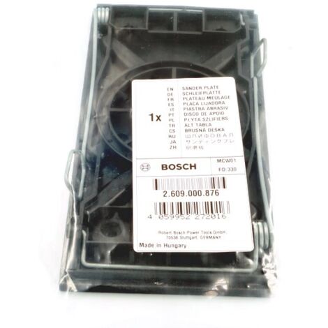 Bosch – Plaque de polissage 2609000876 – Pour ponceuses PSS – Matériaux de haute qualité – Durabilité et performances optimales