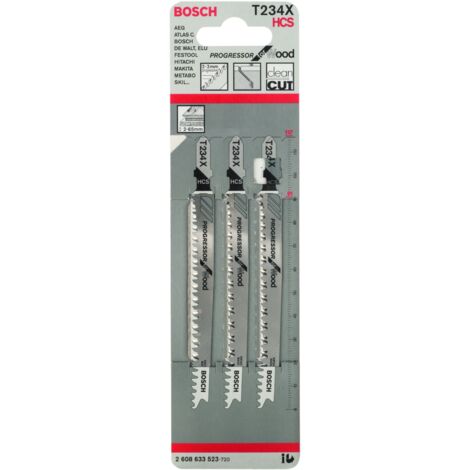 Lame de scie sauteuse T 234 X Progressor pour bois BOSCH 2608633523