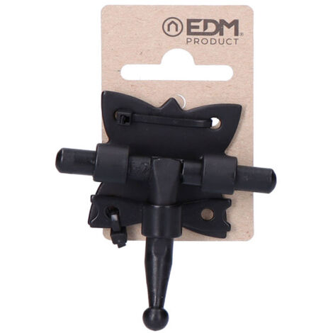 Barrette rustique, noire, 40mm, en carton suspendu 85275
