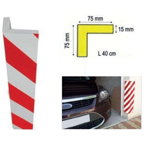 Protection D Angle Mousse  Rouge-blanc -75x75x15 -h 400