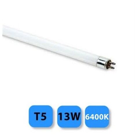 EDM – Tube fluorescent T5 13W 6400K – Lumière froide 1000 lm – Ø1,6 x 51,5 cm – Angle d'ouverture 360°