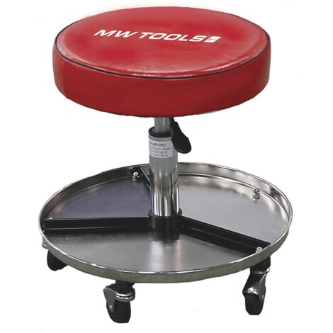 Mw Tools – Tabouret d'atelier hauteur réglable – Capacité de charge 120 kg – Roues en polyuréthane – Base aimantée – MS365 (1/2)