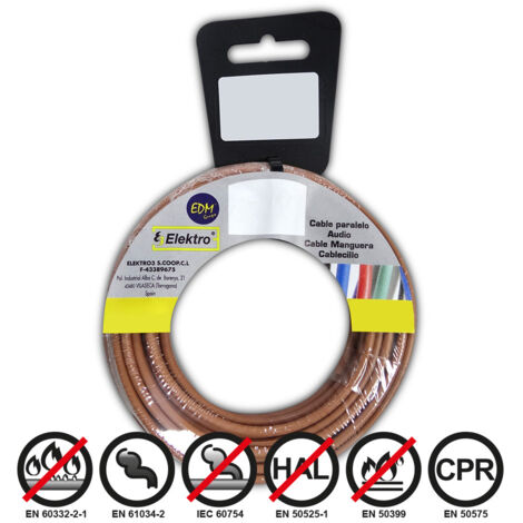 Enrouleur de câble flexible, 25mm, marron, 15m, sans halogène 28462 (1/3)