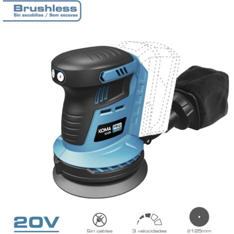 Ponceuse excentrique Brushless 20V KOMA TOOLS - Disque 125mm - Sans batterie ni chargeur (1/5)