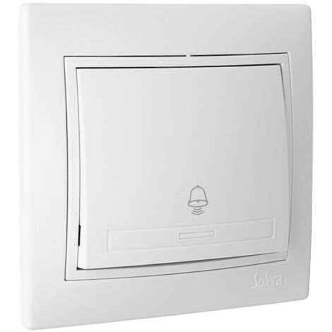 Solera – Bouton poussoir sonnette 10A 250V – Installation facile – Conception robuste pour extérieur – Compatible avec systèmes de sonnette (1/5)