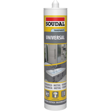 Soudal – Mastic en silicone acétique translucide 280ml – Très élastique pour joints intérieurs et extérieurs – Compatible brique, bois, verre (1/4)