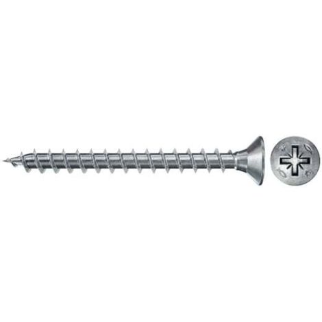 Vis PowerFast II FPF II CZF, 30x35 BC, tête fraisée, entraînement PZ, entièrement filetée, zinguée, boîte 100  Fischer 670040