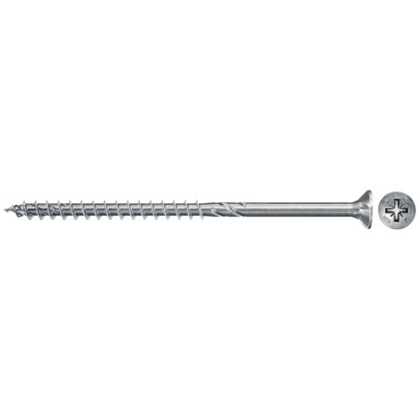 Vis PowerFast II FPF II CZP, 60x160 BC, Tête fraisée, Entraînement PZ, Filetage partiel, Zingué, Boîte 100 Fischer 670506 (1/3)