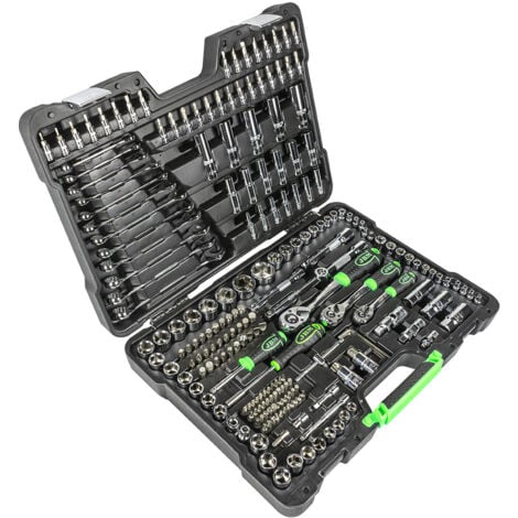Mallette à outils de 216 pièces avec douilles hexagonales chromées  JBM54045