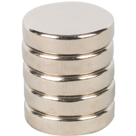 Aimants Ronds Visiodirect - Lot De 5 - Diamètre 30 Mm - Couleurs Bleu, Noir, Rouge - Pour Tableau, Frigo, Bricolage