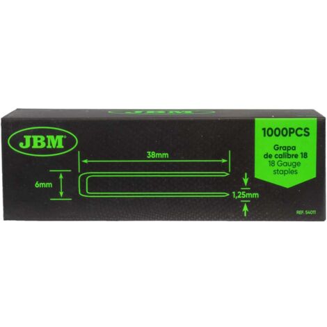Jeu de pinces 38x6mm. CALIBRE 18 (1000 PIÈCES)  JBM54011 (1/3)