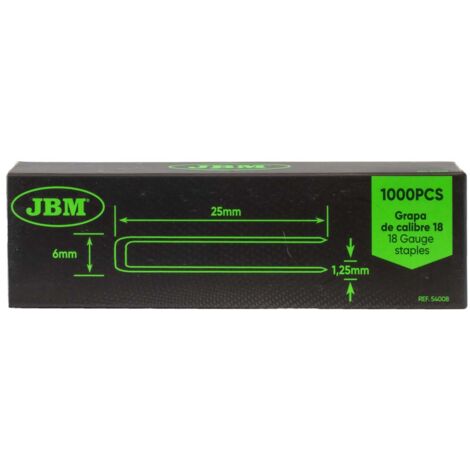 Jeu de pinces 25x6mm. CALIBRE 18 (1000 PIÈCES) JBM54008 (1/3)