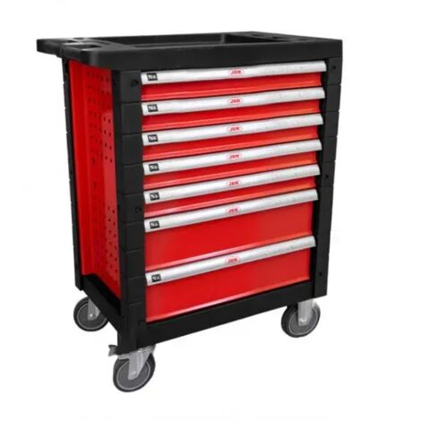 CHARIOT À OUTILS 7 TIROIRS ROUGE - VIDE JBM53762 (1/5)