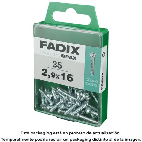 Vis autotaraudeuse, CR, zinc, 29 x 16 mm, boîte de 35 pièces. Fadix 85761 (1/3)