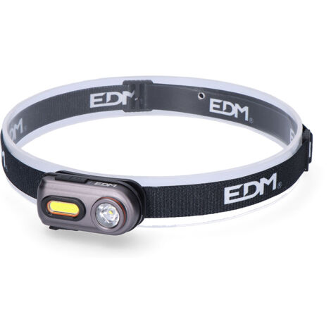 Lampe frontale 2 LED rechargeable par USB, 3 modes, IP44 EDM 36416 (1/5)