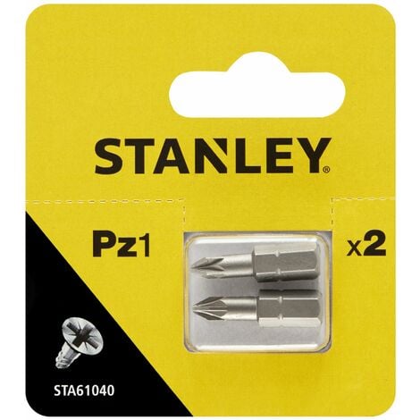 2 embouts Pozidriv Pz1 25mm  STY-STA61040-XJ