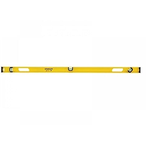 Stanley – Niveau à bulle 42076 I-Beam 120 cm – Précision 2,0 mm/m – Flacons de 12 mm pour angles 180°/90°/45° – Amortisseurs en plastique (1/5)