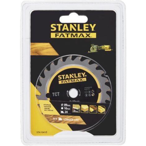 Stanley – Disque à tronçonner 89mm – 24 dents TCT pour coupe précise – Compatible bois dur et béton – Performance durable - STA10410-XJ (1/3)