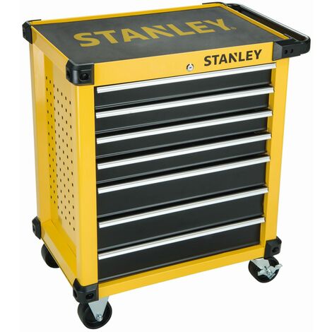 Stanley – Chariot à outils en métal 7 tiroirs – Servante roulante avec roulettes verrouillables – Charge maximale 300 kg – Dimensions L73,5 x H89 x P51,5 cm – STHT680827
