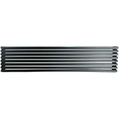 Grille de réfrigérateur-four 8 éléments 60x1,45x12 cm – Aluminium noir – Installation facile avec supports découpables – Optimise la ventilation