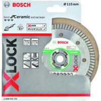 Bosch – Disque à tronçonner diamanté 115 mm – Alésage 22,23 mm – Coupe nette pour céramique et faïence – Système X-LOCK – 2608615131