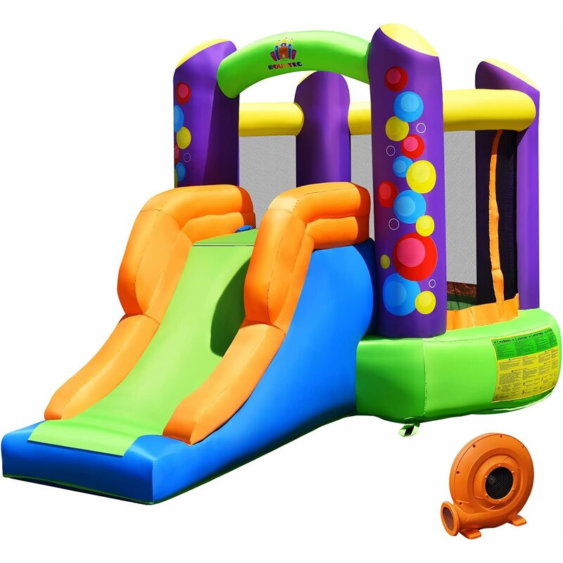 Castello gonfiabile gioco per bambini con scivolo e accessori giochi da  esterno e giardino 380x305x215cm - Costway