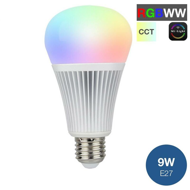 Bombilla LED wifi inteligente G95 E27 11W 1055LM CCT (2700-6500K) dimable &  RGB