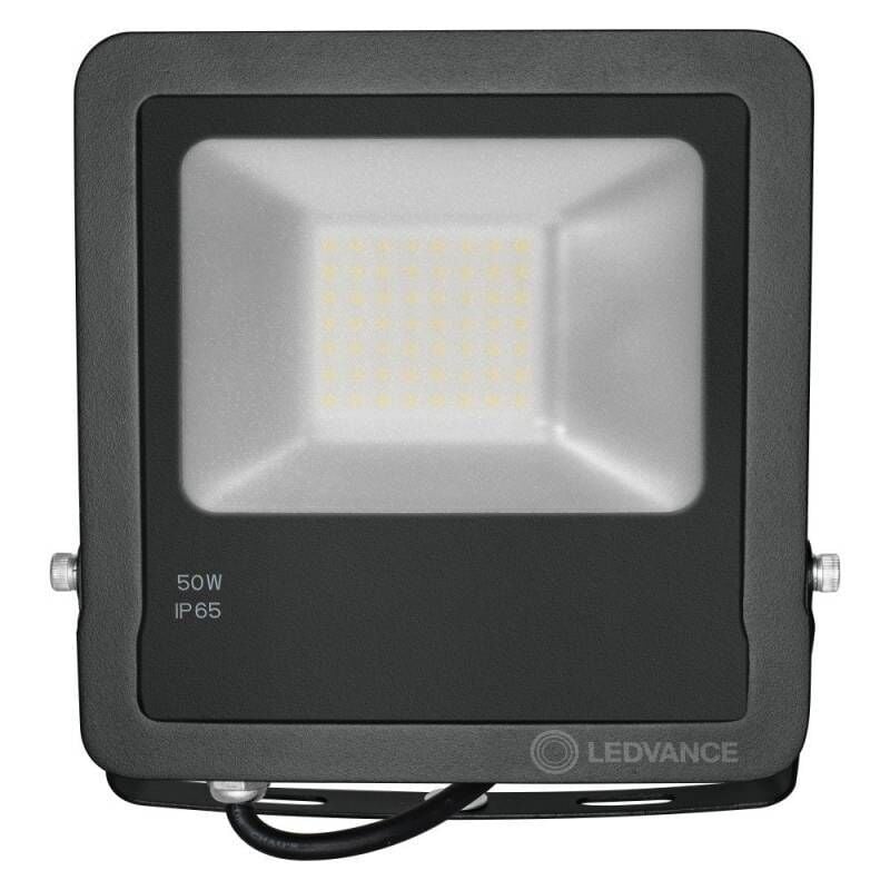 Ledvance Luz Exterior inteligente con tecnología wifi focos para blanco 3000k regulable 50w aluminio gris oscuro compatible google y alexa smart+ flood proyetor osramledvance v380 proyector