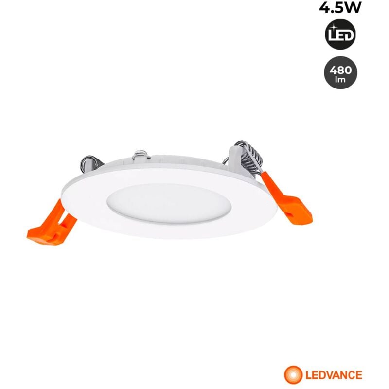 Downlight Ledvance Slim gama essential 4.5w 4000k corte ø 72mm spot integrated 12cm foco empotrado para todos los espacios interiores 240v diseño moderno plano incl. dispositivo de blanco