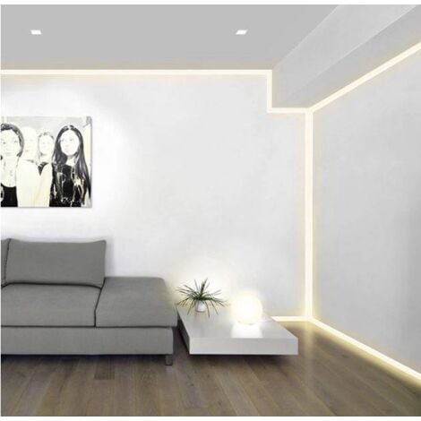 Perfil Tira LED Integración / Trimless - 8x12mm - Con Difusor -