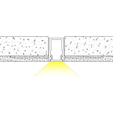 Perfil Tira LED Integración / Trimless - 8x12mm - Con Difusor -