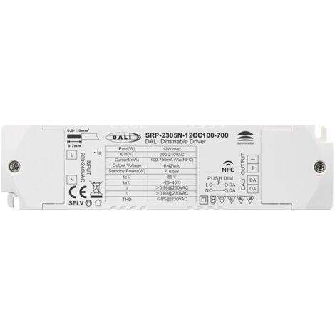 Driver Regulable DALI DT6 Monocolor 220-240V - Salida 6-42V DC -