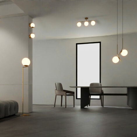 Aplique De Pared Doble Bola Cristal "Double"