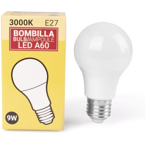Bombilla LED E27 A60 - 9W - Blanco Cálido