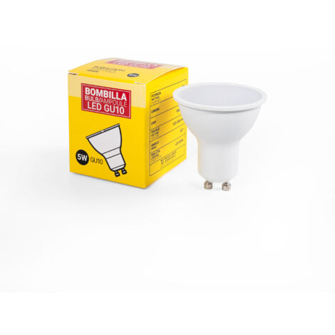 Bombilla LED GU10 - 5W - 120° - Blanco Cálido