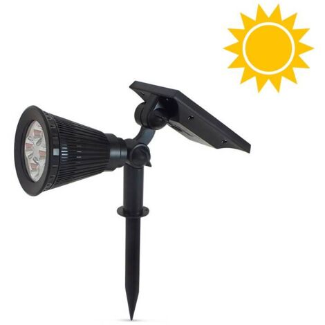 Reflector Solar con pincho para jardín 2W 3000K luz cálida