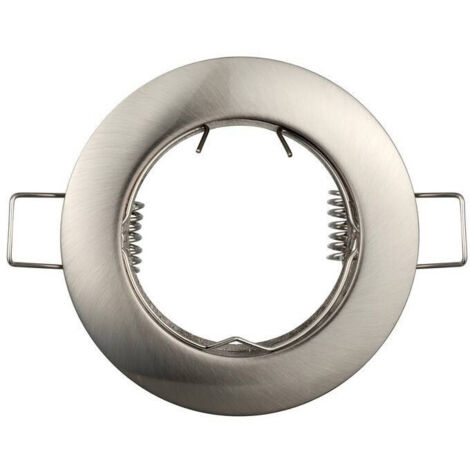 Aro Downlight Circular Para Bombilla GU10 / MR16 - Corte Ø62 Mm - Niquel